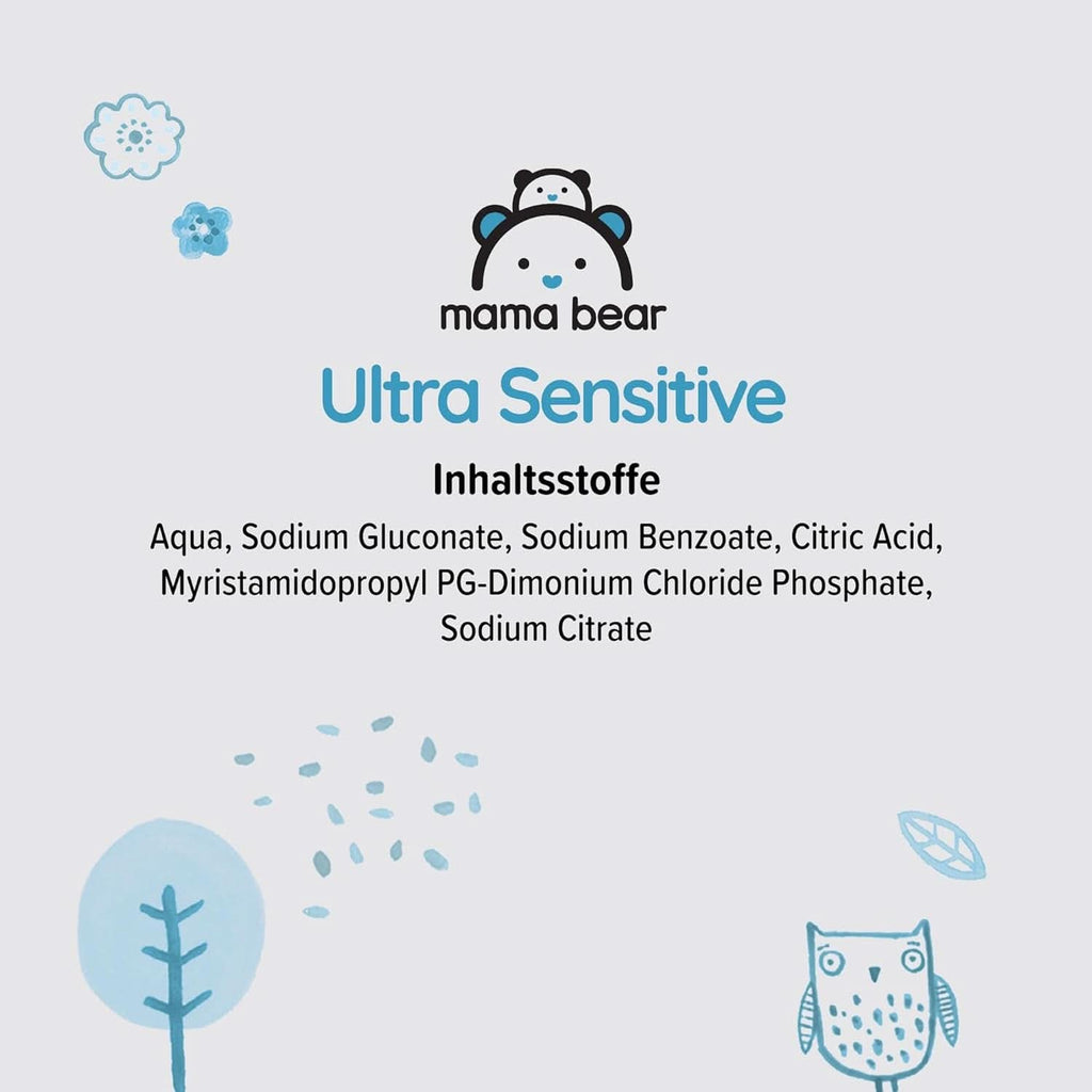 Șervețele ultrasensibile pentru bebeluși Mama Bear, fără parfum Naty Shop