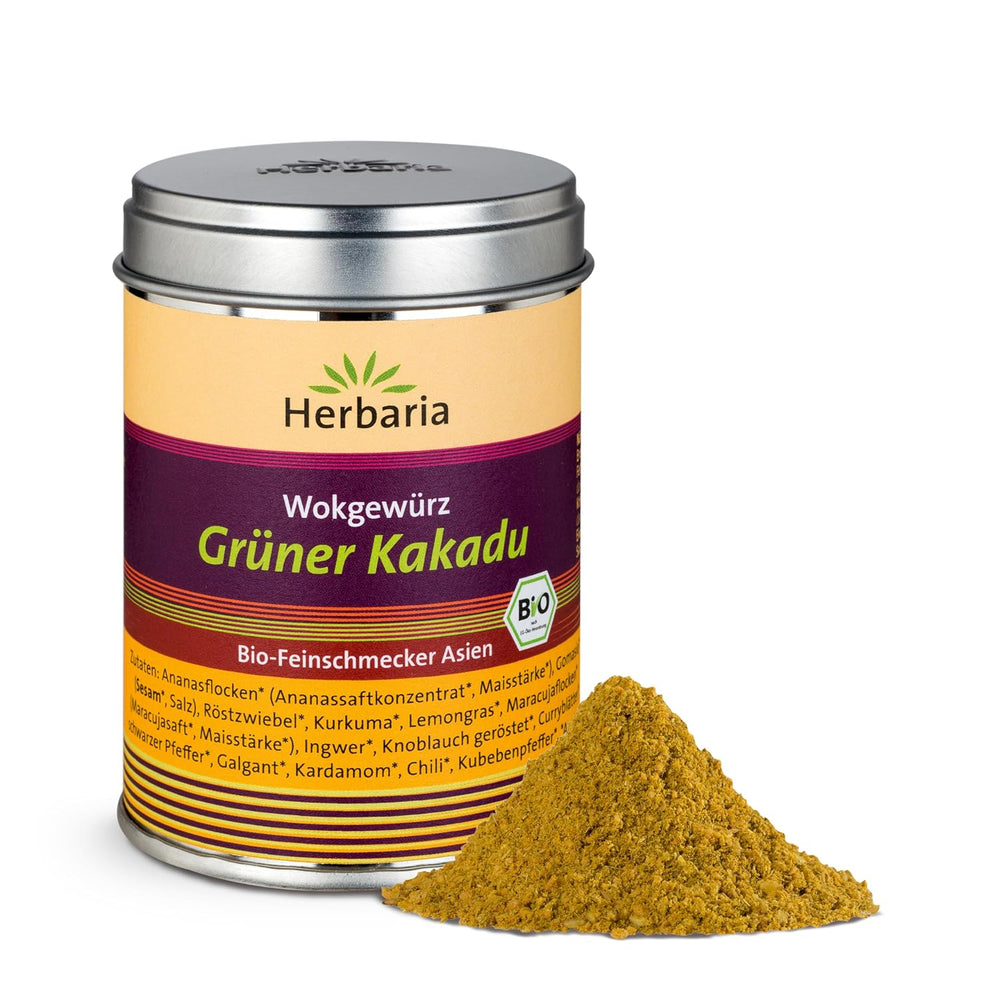 Herbaria Good Old Mild Curry bio 80g M-Dose – Currypulver, Currymischung - Bio-Gewürzmischung für klassische Curry-Spezialitäten z.B. Currywurst – erlesene Zutat in nachhaltiger Aromaschutz-Dose