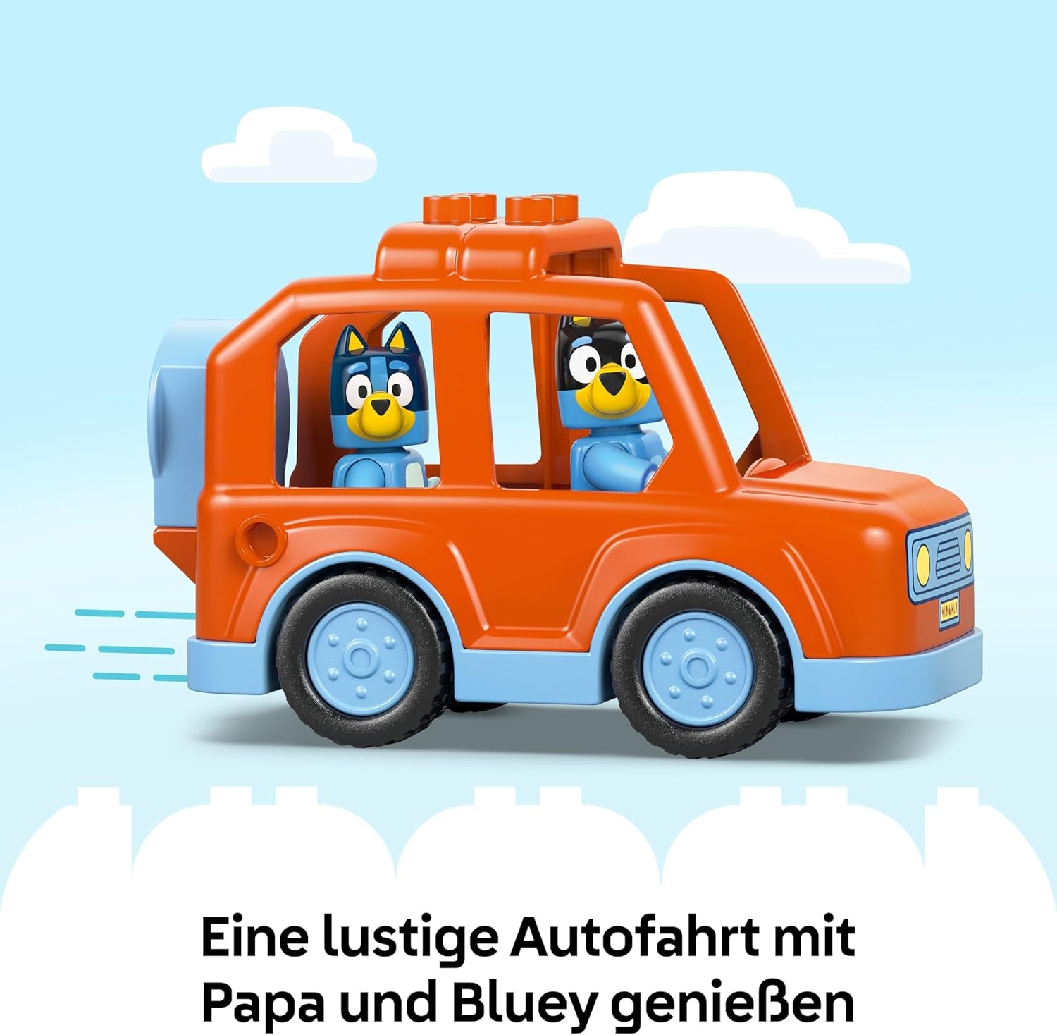 LEGO DUPLO Bluey: Ausflug zur Eisdiele mit Bluey - Lernspielzeug für Kleinkinder - Mit Spielzeug Car und 2 Minifiguren - Geschenk für Mädchen & Jungen ab 2 Jahren - 10458