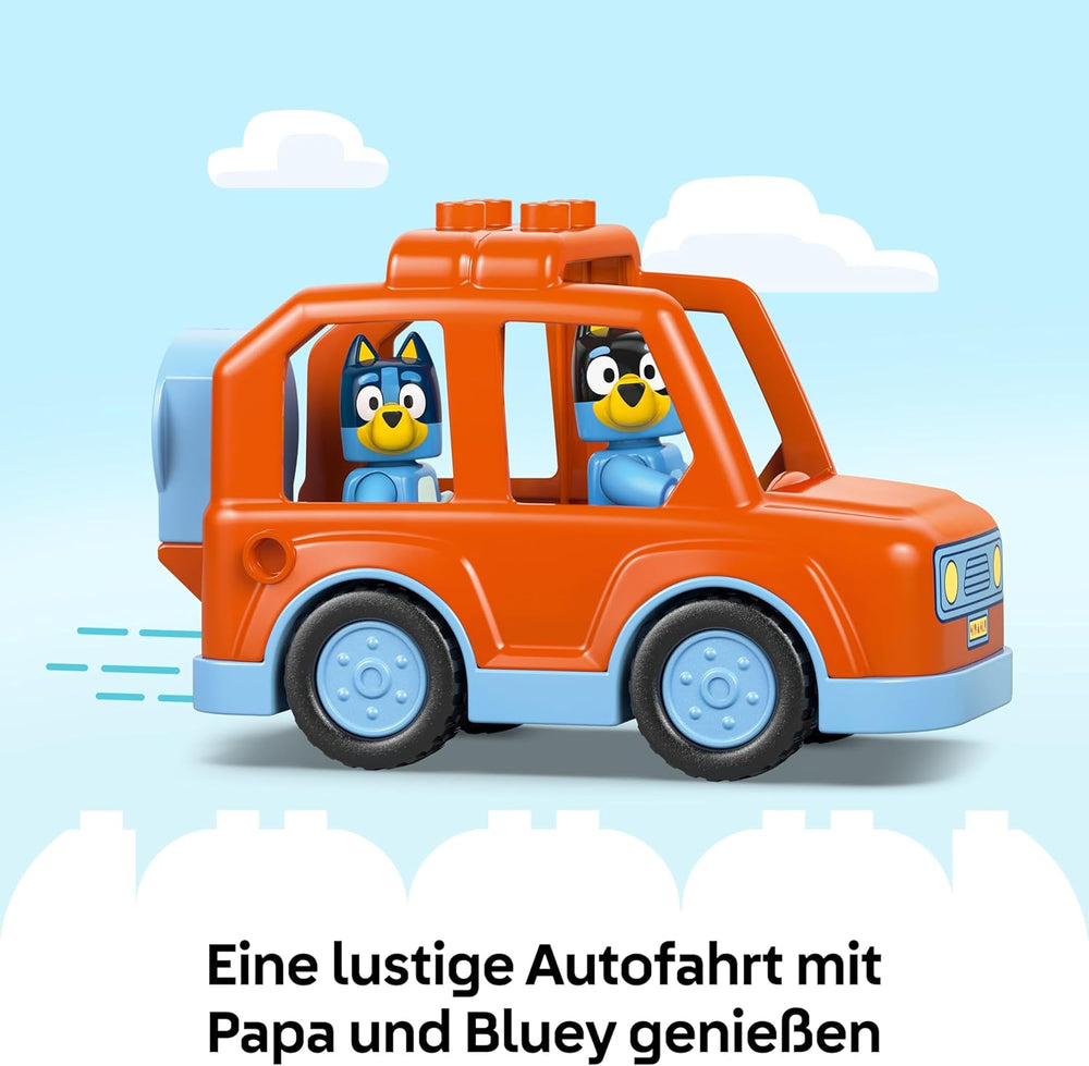 LEGO DUPLO Bluey: Ausflug zur Eisdiele mit Bluey - Lernspielzeug für Kleinkinder - Mit Spielzeug Car und 2 Minifiguren - Geschenk für Mädchen & Jungen ab 2 Jahren - 10458