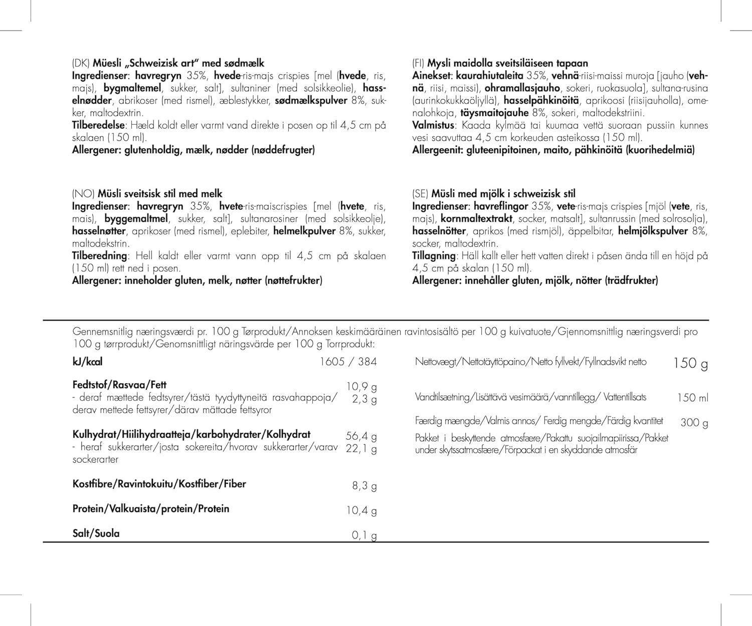 Trek'n Eat Schweizer Müsli mit Milchpulver (2er Pack)