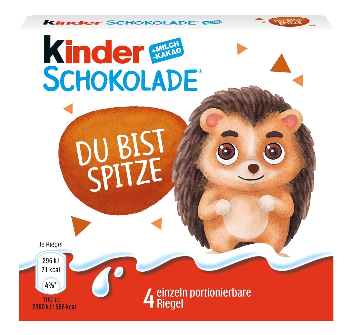Kinderschokolade (20 x 50 g) – Valentinstagsgeschenk für Sie und Ihn, Karnevals- und Faschingssüßigkeiten – Gefüllte Milchschokoladentafeln – 20 Packungen mit je 4 einzelnen Tafeln