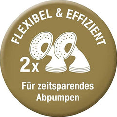 NUK Nature Sense Doppelte elektrische Milchpumpe | Mit Batterie, LCD-Display 2X Behälter für Muttermilch à 150 ml Zubehör Essen und Stillen Bebe Naty Shop