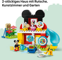 LEGO DUPLO | Micky Maus Wunderhaus mit Minnie und Pluto - Pädagogisches Feinmotorik-Spielzeug für Kleinkinder - inkl. 3 Figuren & Toodles - Geschenk für Jungen & Mädchen ab 2 Jahren - 10465