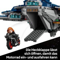 LEGO | Marvel Avengers: Age of Ultron Quinjet – Superhelden Spielzeug Flugzeug mit Motorrad und 5 Minifiguren, darunter Iron Man, Black Widow und Ultron – Geschenk für Jungen ab 12 Jahren – 76325