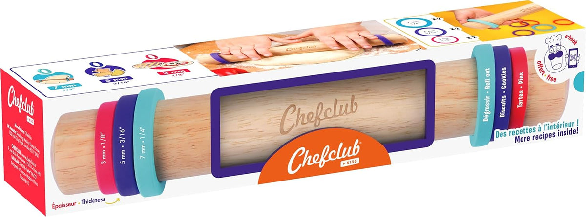 Teigrolle mit verstellbaren Ringen