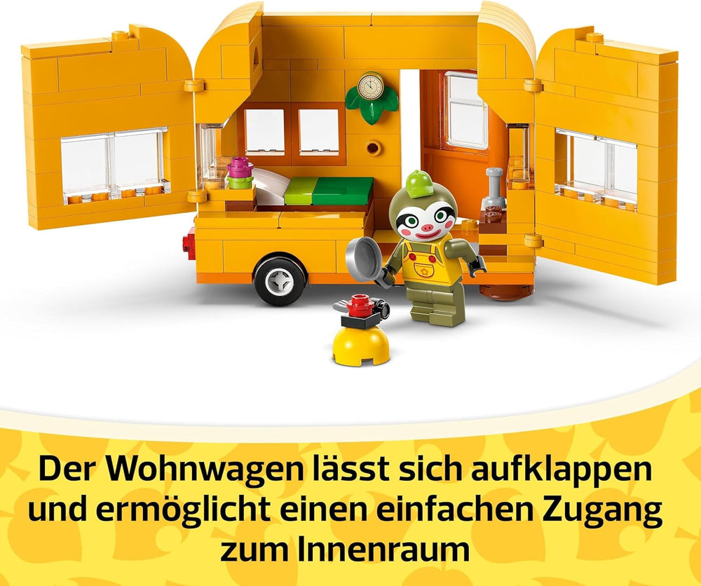 LEGO Animal Crossing Gerds Wohnwagen und Garten, Rollenspielset, Autospielzeug für Kinder ab 7 Jahren, Mädchen und Jungen, Geschenk, Videospielspielzeug mit Tierfiguren, 77054, Bausets. Besuchen Sie den LEGO-Store