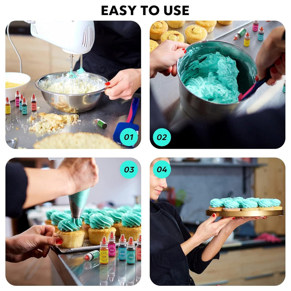 Fettlösliche Lebensmittelfarbe 20Er Set Lebensmittelfarbe Fettlöslich Für Osterschokolade Hohes Konzentrat Lebensmittelfarbe Ölbasis Für Kuchen Makronen Creme Donuts Fondant Naty Shop