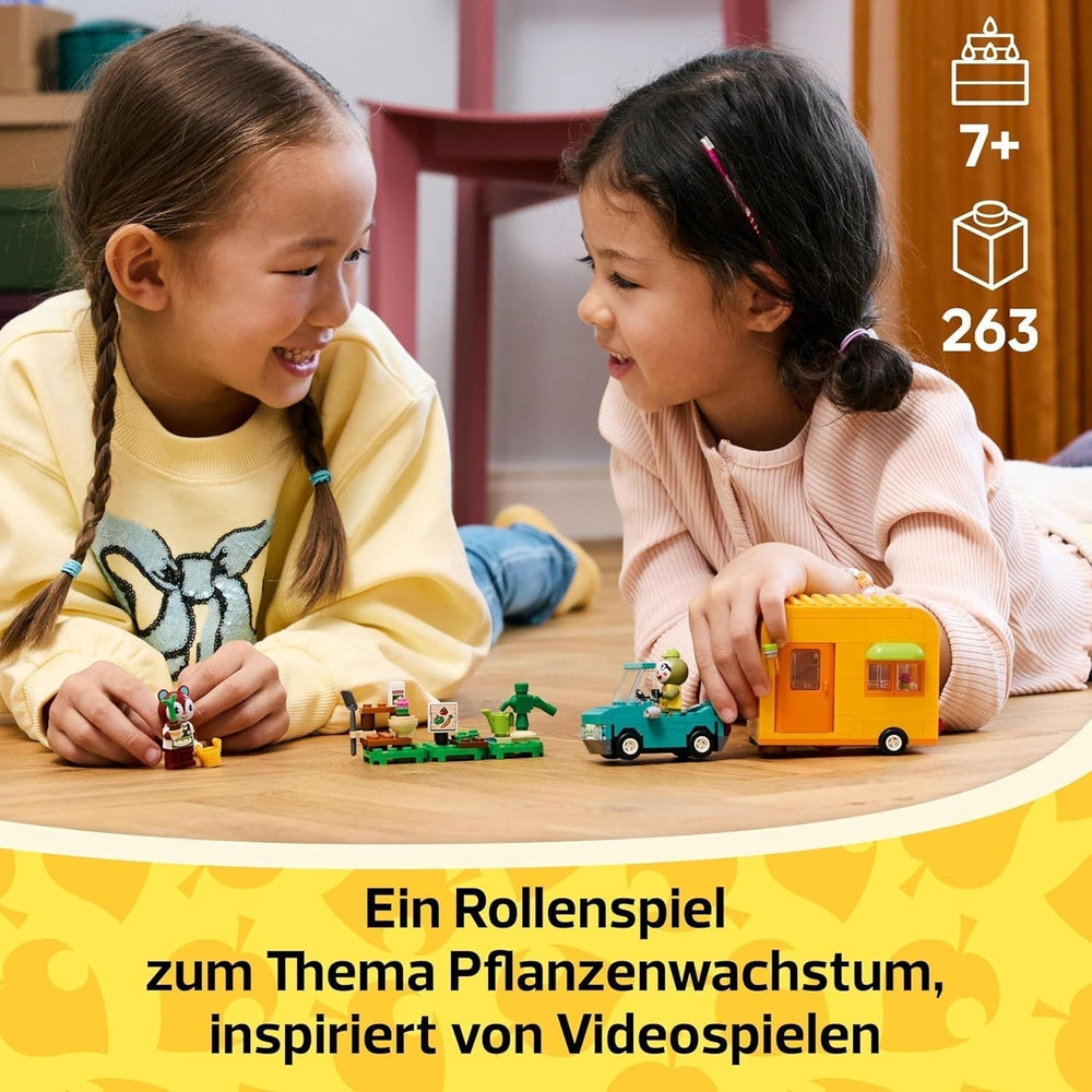 LEGO Animal Crossing Gerds Wohnwagen und Garten, Rollenspielset, Autospielzeug für Kinder ab 7 Jahren, Mädchen und Jungen, Geschenk, Videospielspielzeug mit Tierfiguren, 77054, Bausets. Besuchen Sie den LEGO-Store