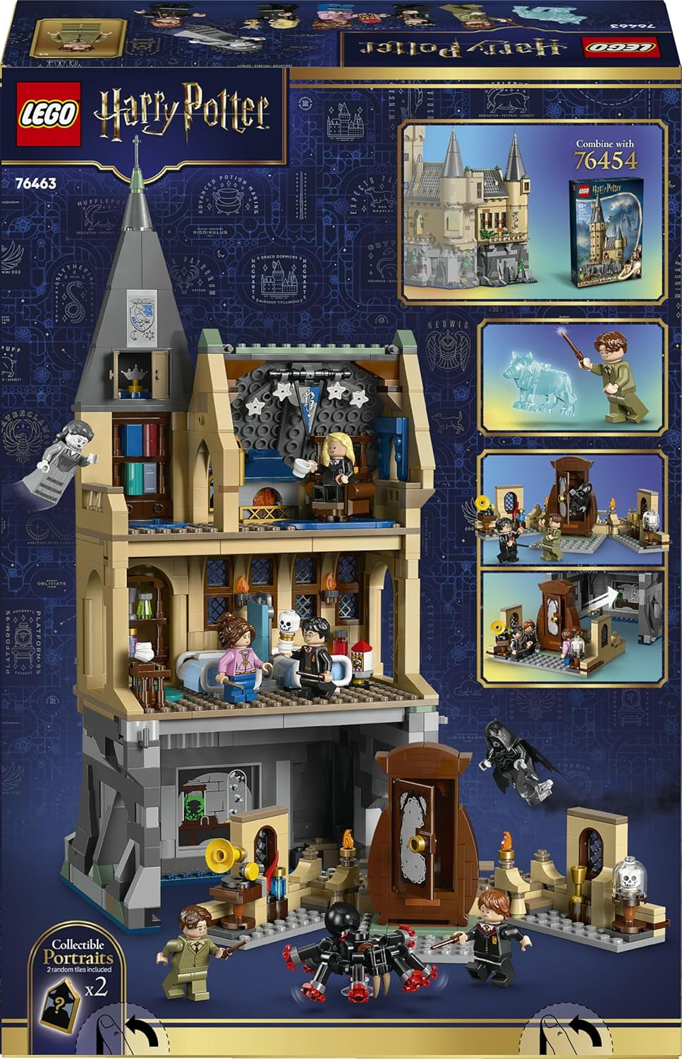 LEGO Harry Potter Schloss Hogwarts: Krankenflügel – DIY Set mit 7 Minifiguren – Modellbau mit Hermine und Ron Figuren – Kreatives Geschenk für Mädchen, Jungen und Fans ab 9 Jahren – 76463