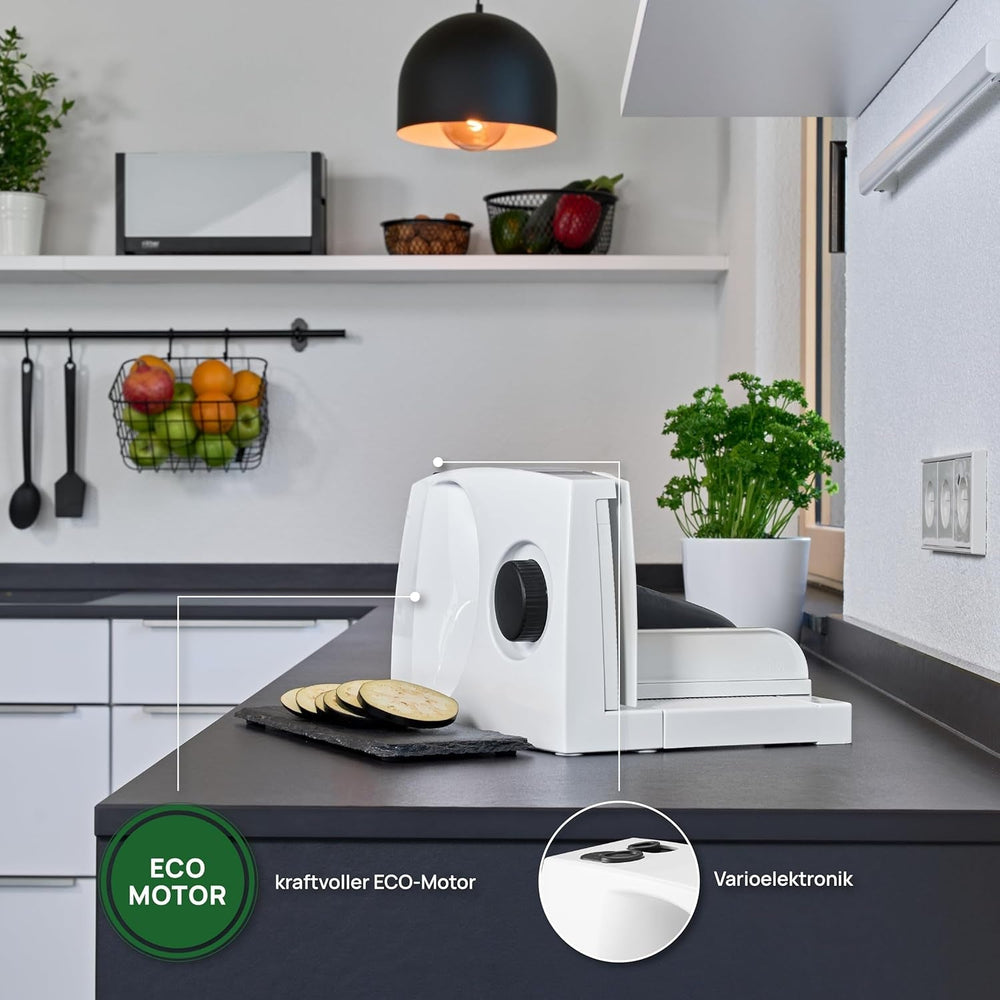 Ritter Markant 05 Multifunktionale klappbare elektrische Brotschneidemaschine und Schneidemaschine mit Eco-Motor Made in Germany Aktenvernichter und Schneidemaschinen Naty Shop