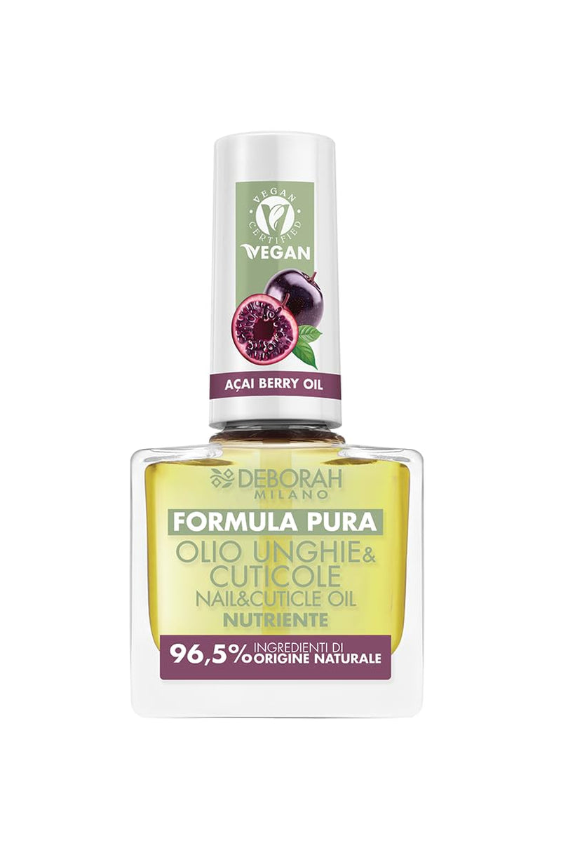 Milano Formula Pure Treatment All in One Nagellack, vegan, für Unter- und Überlack, mit Zitronenextrakt, revitalisiert und reduziert Vergilbung, 8,5 ml