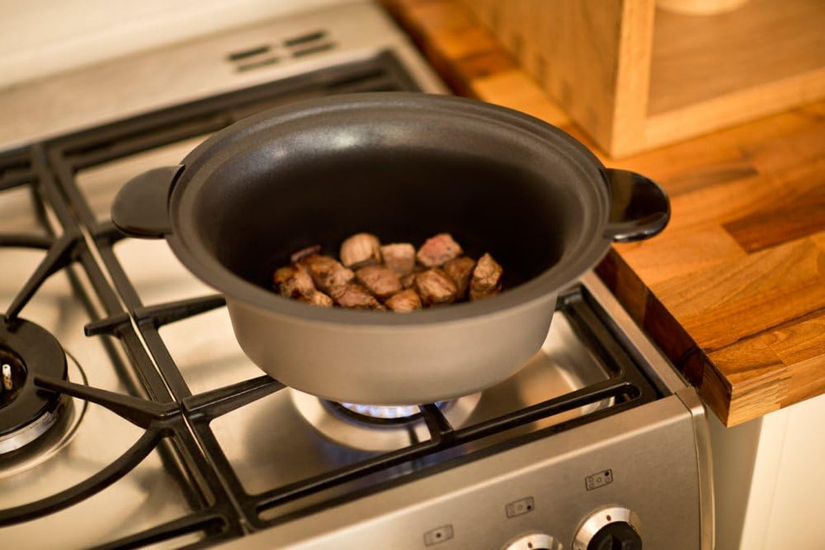 Russell Hobbs Slow Cooker, 3,5 Liter antihaftbeschichtet, Edelstahl, 3 Temperatureinstellungen und Warmhaltefunktion, 160 W Slow Cooker Naty Shop