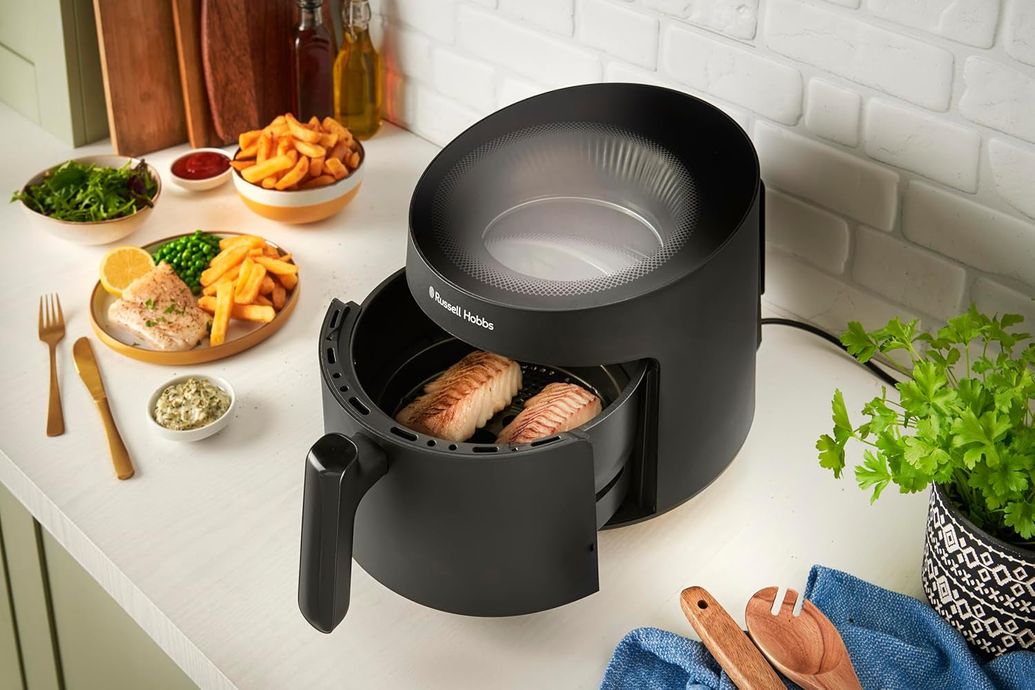 Russell Hobbs Airfryer, 5 Liter, 10 Programme, Sichtfenster Naty Shop Appliances