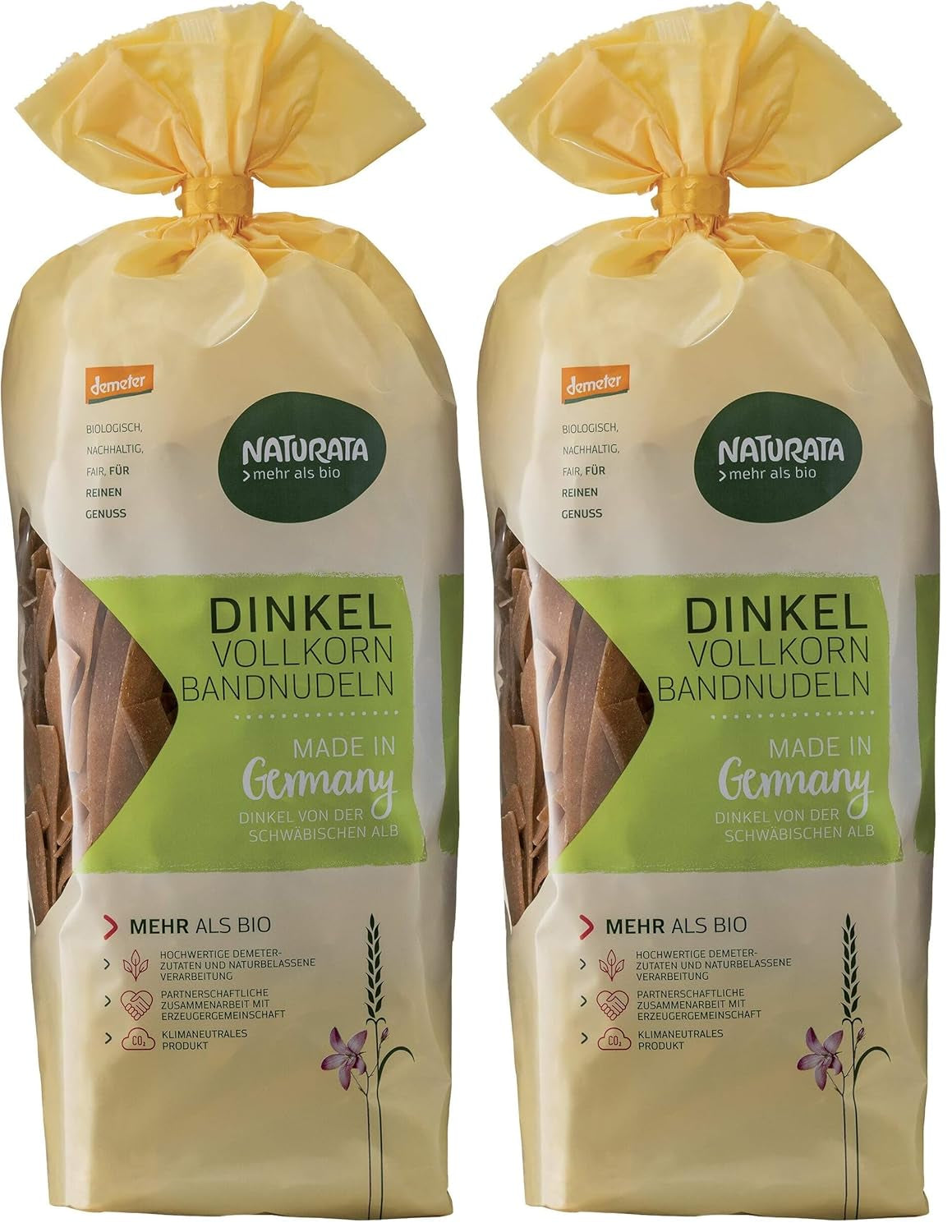 Bandnudeln, ganzer Dinkel