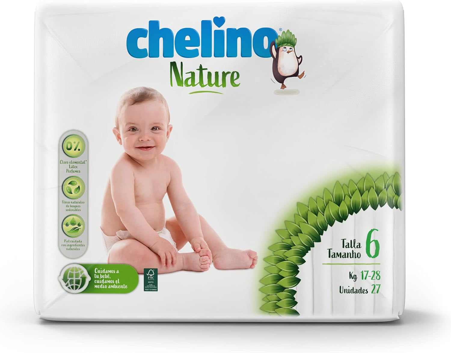 Nature Babywindel, Größe 6 (17-28 kg), 162 Windeln