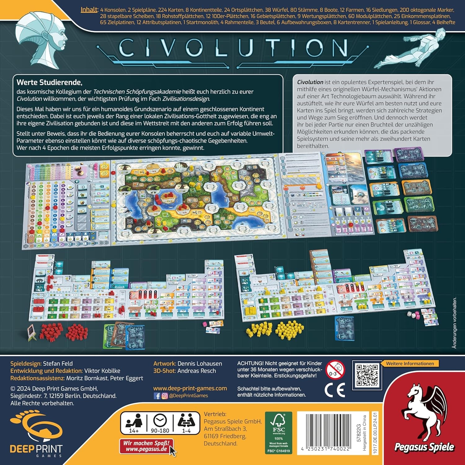Pegasus Games 57822G Civolution (Deep Print Games), Mehrfarbig