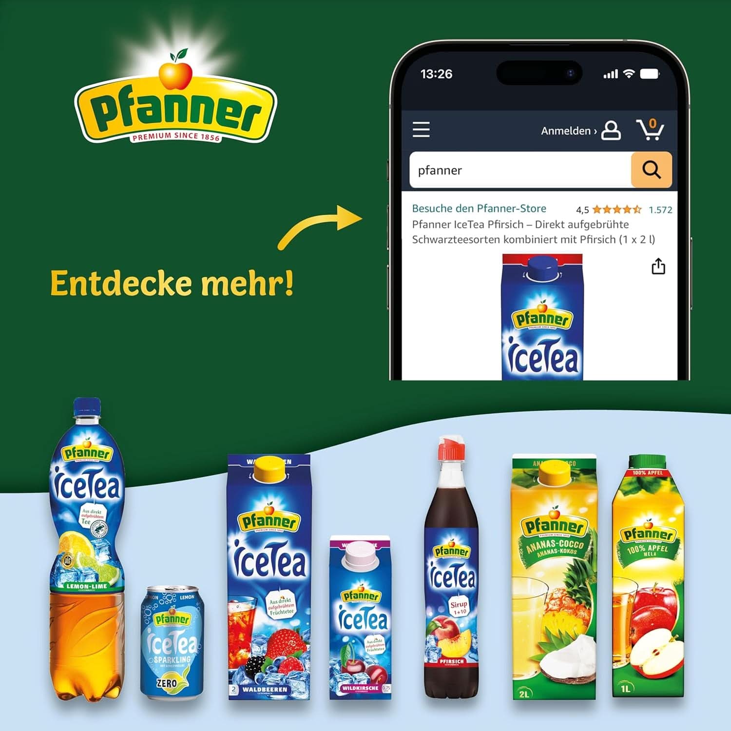 Pfanner Kokoswasser Drink (8 x 500 ml) – Kokoswasser ohne Zucker Naty Shop