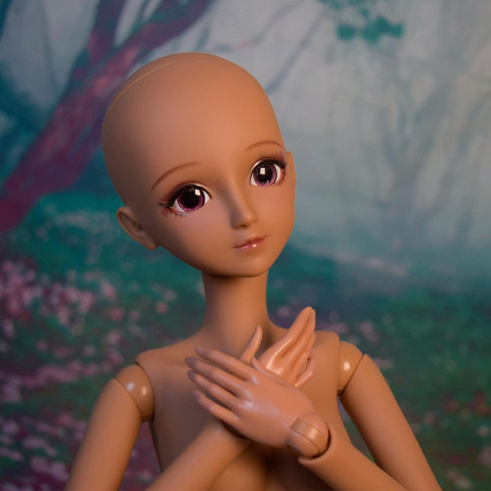 1/3 BJD păpușă piele maro negru corp de păpușă 60cm 24 inci articulație sferică păpuși SD articulații mobile PVC DIY (Alexia)