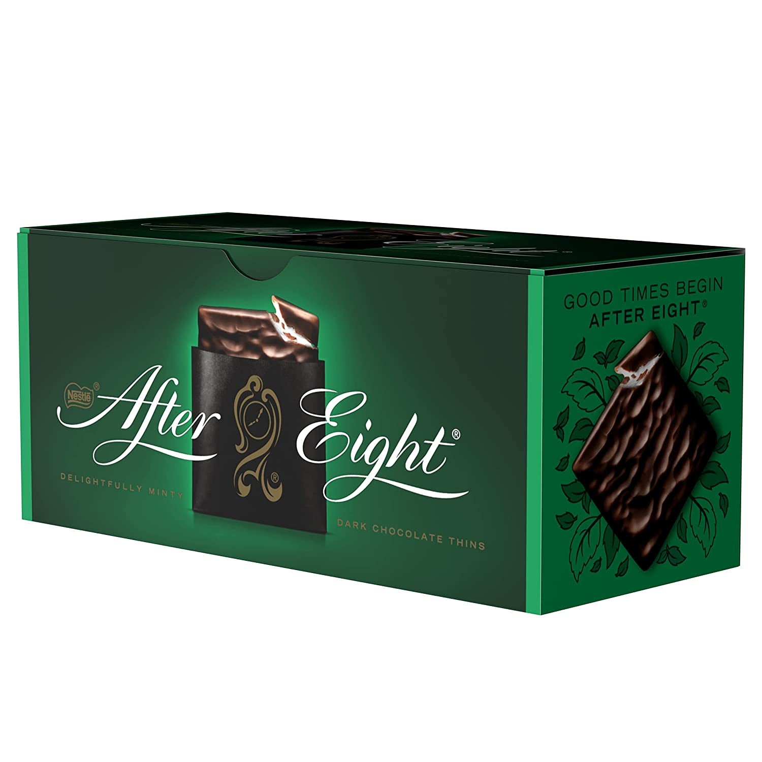 NESTLÉ AFTER EIGHT Dünne dunkle Schokoladenquadrate mit Minzcremefüllung für Genießer, 5er-Pack (1 x 200 g)