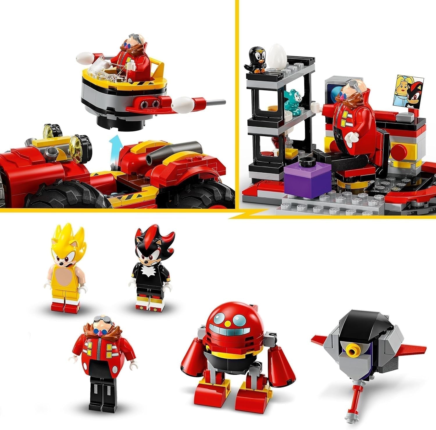LEGO Sonic the Hedgehog Super Sonic Vs. Egg Drillster Abenteuer-Videospiel-Set, Geschenk für Kinder, Shadow und Dr. Eggman-Set für Jungen und Mädchen ab 8 Jahren, 76999 Bausets. Besuchen Sie den LEGO-Store