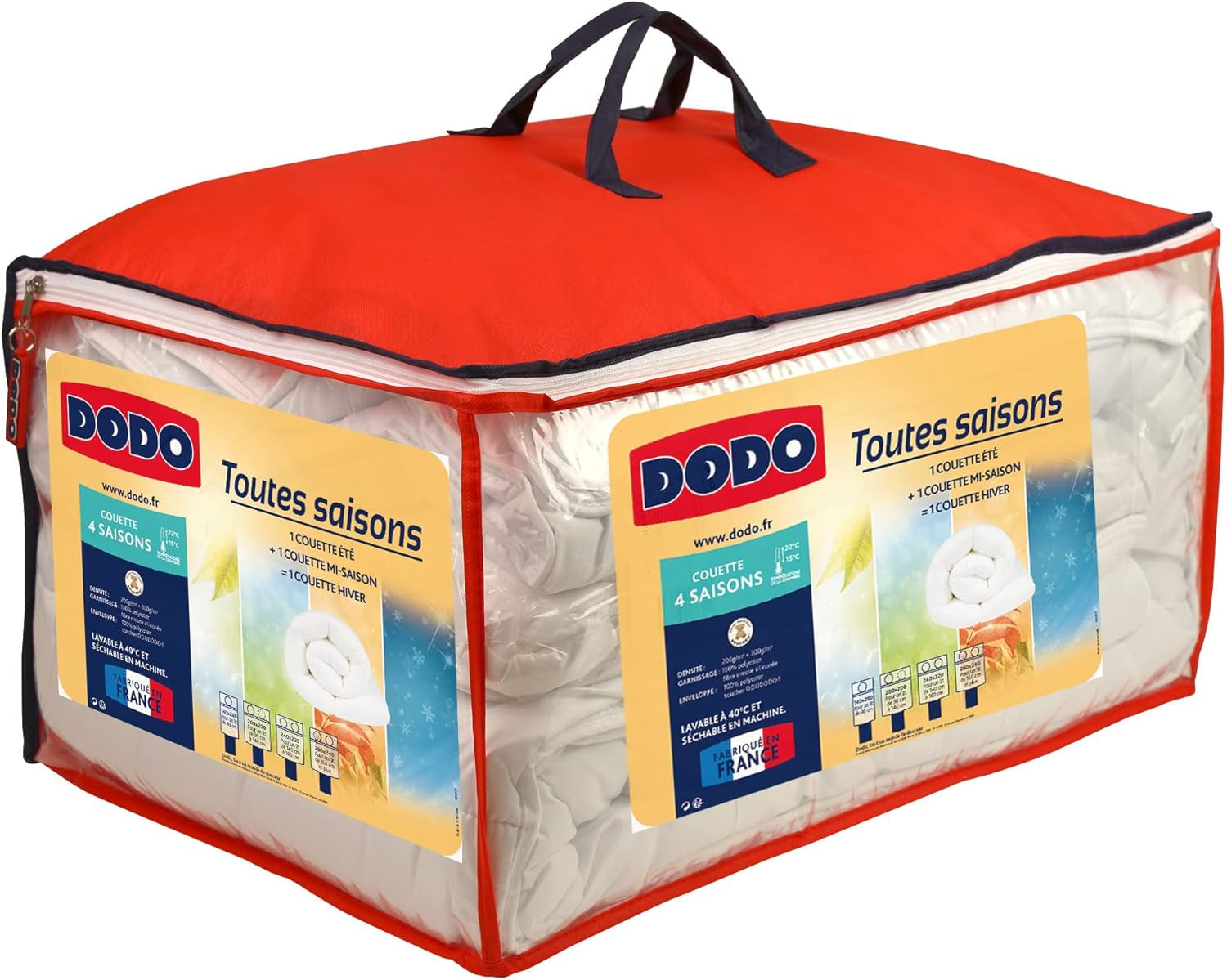 DODO 25665 Für 4 Jahreszeiten Decke 140 x 200 cm Weiß Polyester Bettdecken und Steppdecken Naty Shop