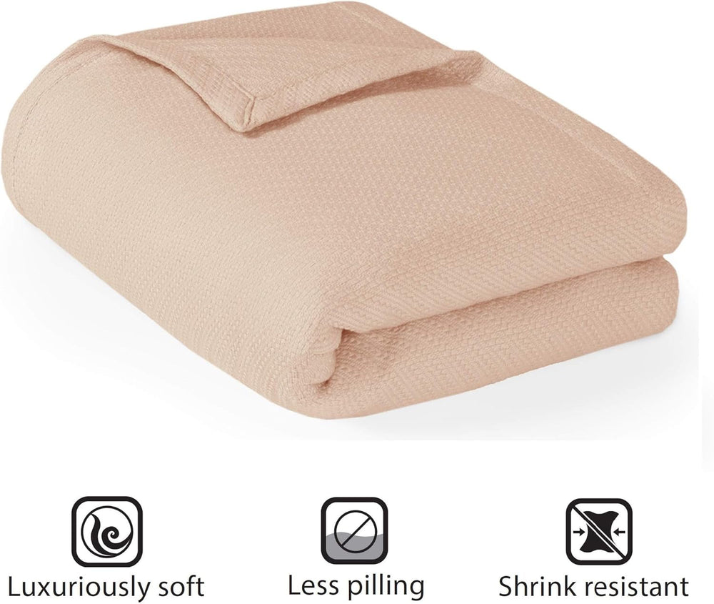 Madison Park Luxuriöse flüssige Baumwolle, hochwertige, weiche, bequeme Decke aus 100 % ringgesponnener Baumwolle für Bett, Couch oder Couch, Blush Full/Queen Quilts & Quilts Naty Shop