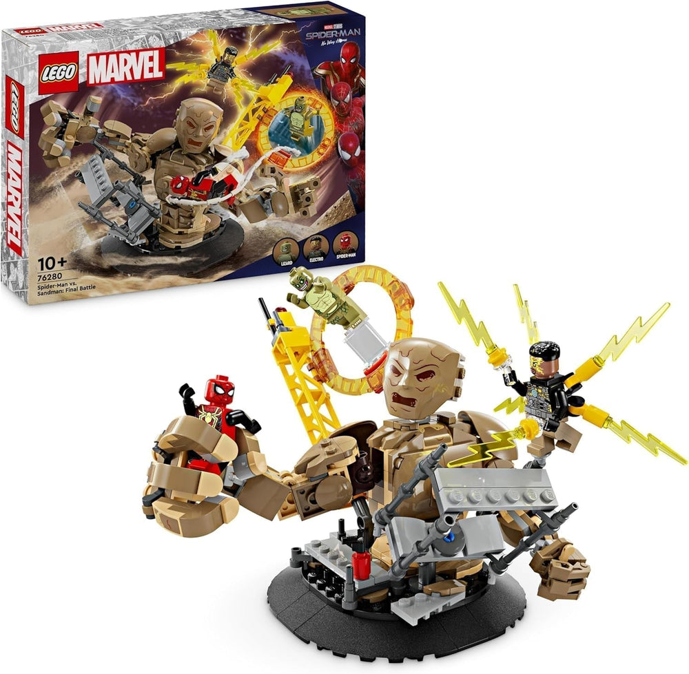 LEGO Marvel Spider-Man Vs. Sandman: Showdown Superhelden-Spielzeug mit Figuren inklusive Eidechse und Elektro-Rollenspiel-Bauspielzeug, Geschenk für actionbegeisterte Jungen und Mädchen 76280 Bausets Besuchen Sie den LEGO-Store Single