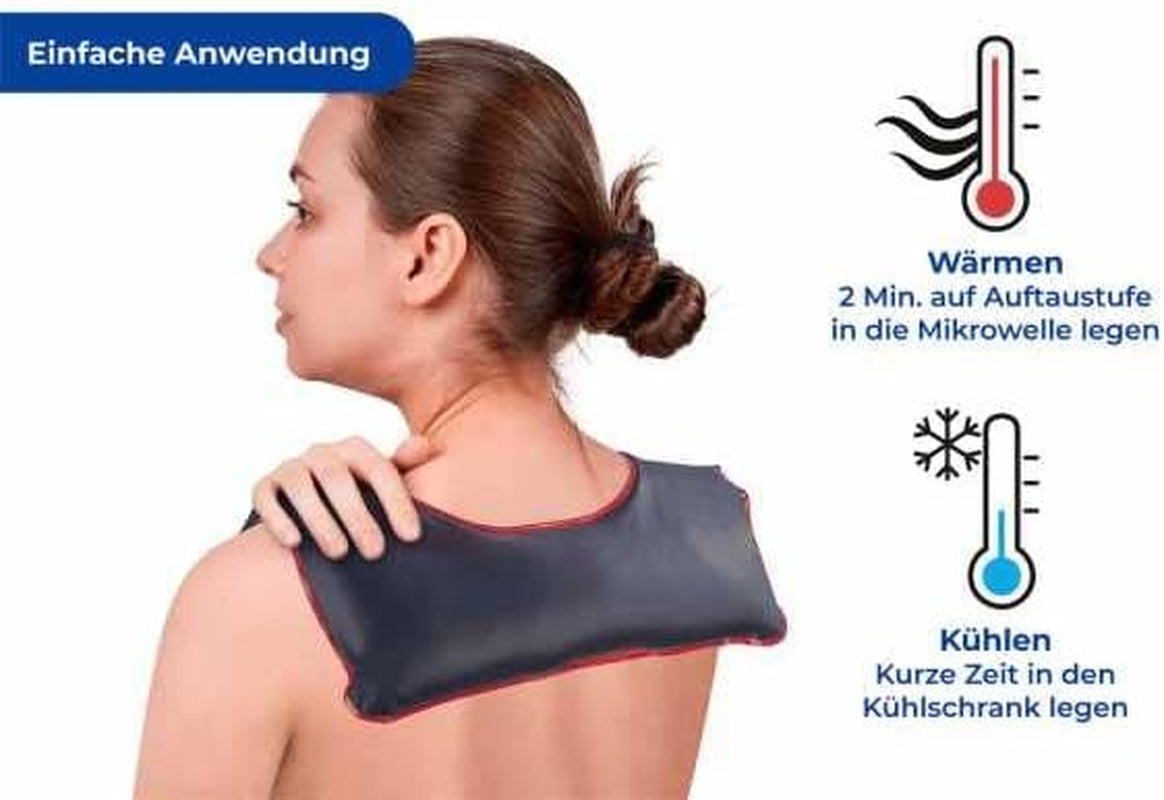 Pernă de gât Maximex Moor, Cuptor cu microunde, Căldură liniștitoare împotriva tensiunii, Potrivire specială, Dimensiuni (L X H X P): 30.5 X 1 X 29 Cm Perne ortopedice cervicale Naty Shop