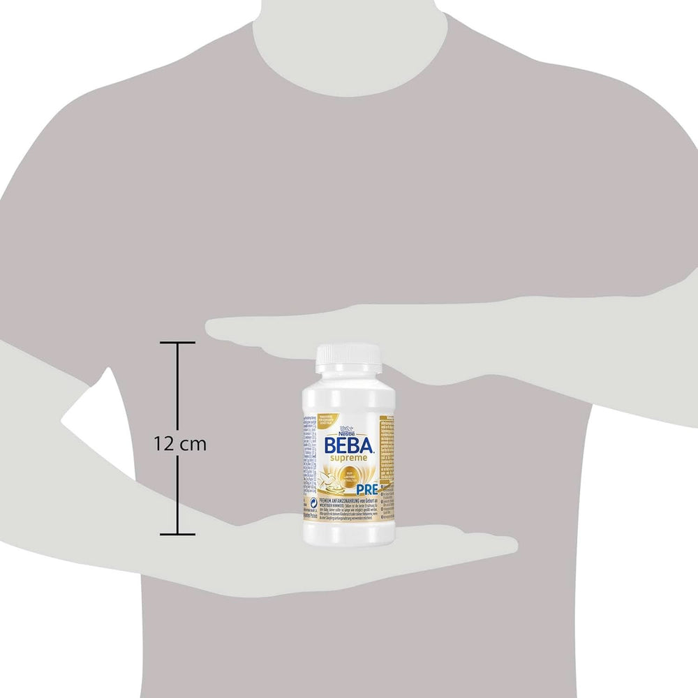 BEBA SUPREME PRE Anfangsmilch trinkfertig ab der Geburt, Babynahrung mit DHA, nur Laktose, palmölfrei, 8er Pack (8 x 200 ml) Mutter und Kind Naty Shop