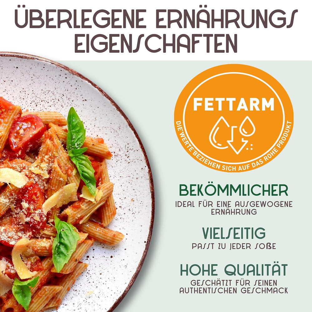 Bio-Tortiglioni-Nudeln Nr. 89 – 500 g Fettarme Weizennudeln – Geringer Fettgehalt – Ballaststoff- und Proteinquelle