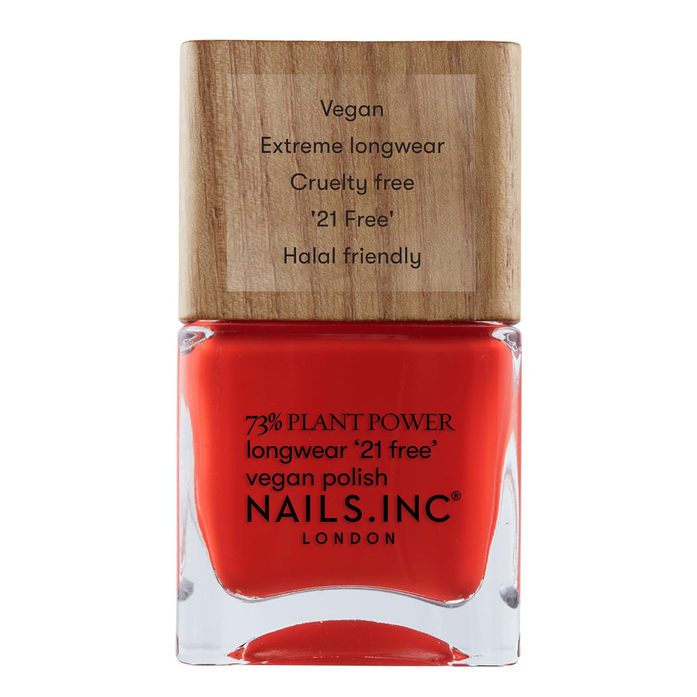 Nails Inc – GLOWING SOMMEWHERE Plant Power Veganer Nagellack – 73 % pflanzlich, 100 % vegan und frei von Tierversuchen – perfekte Maniküre, funkelnde Perle – für umweltfreundliche Nagelkunst