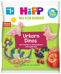 Hipp Bio für Kinder Snackprodukte Urkorn-Dinosaurier, 9er Pack (9 x 30 Gramm) Mutter und Kind Naty Shop
