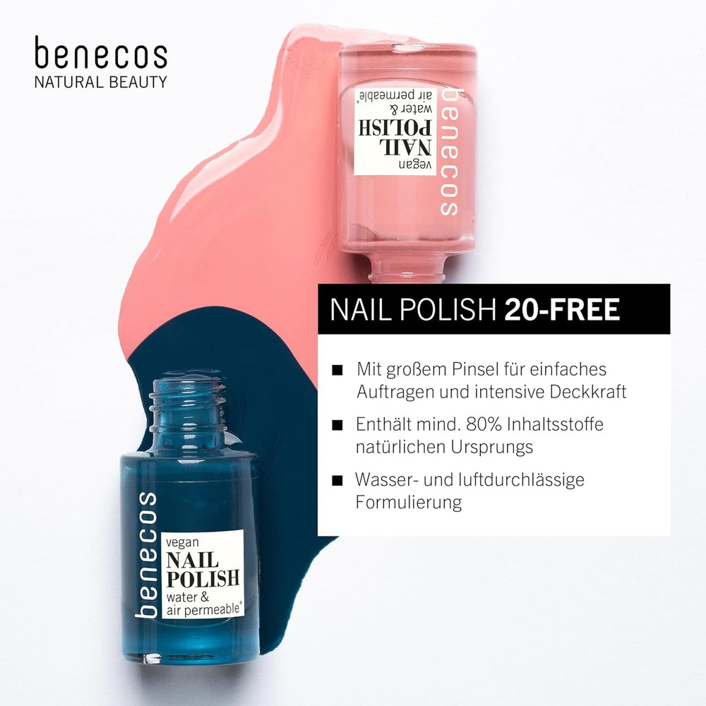 Benecos 20-Free Rock It veganer Nagellack – pflanzlicher Nagellack – schnell trocknend und langlebig – wasserdurchlässig – angereichert mit Biotin – 5 ml