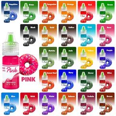 Fettlösliche Lebensmittelfarbe Für Schokolade - 26 Farben Ölbasis Lebensmittelfarben Für Fondant, Torten Dekoration, Backen - Flüssige Lebensmittelfarbe Für Kakaobutter, Buttercreme, Kuchen - 6Ml Je Naty Shop