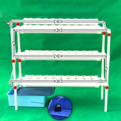 Pflanzen Pflanze Hydroponic System Grow Kit 90 Plant Sites Drei Layer Satz GemüSe Tool Garten Systeme Plant Gemüse Hydrokultur Hydroponische Garden Hydroponik Anbausystem PflanzpläTzen 3Schicht