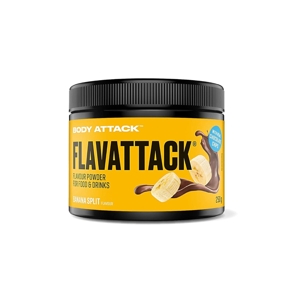 Body Attack Flavattack®, Double Choc Brownie, 250 g / 83 Portionen Aromen Naty Shop 250 Gramm Bananensplit