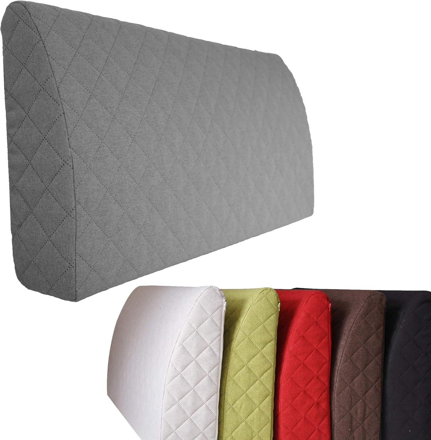 Sabeatex® spătar pentru pat, pernă de canapea, pernă de spătar pentru mobilier de lounge sau palet în 5 culori la modă. Lungime 90 cm, înălțime 45 cm Culoare: (gri) Perne lombare Naty Shop Gri