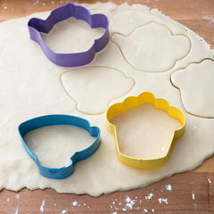 Formă de biscuiți Wilton Tea Party, 3 bucăți: Forme de biscuiți pentru petreceri cu ceai, forme de biscuiți din aluminiu: ceașcă de ceai, ceainic și brioșă, copt în bucătărie, DIY - Set/3