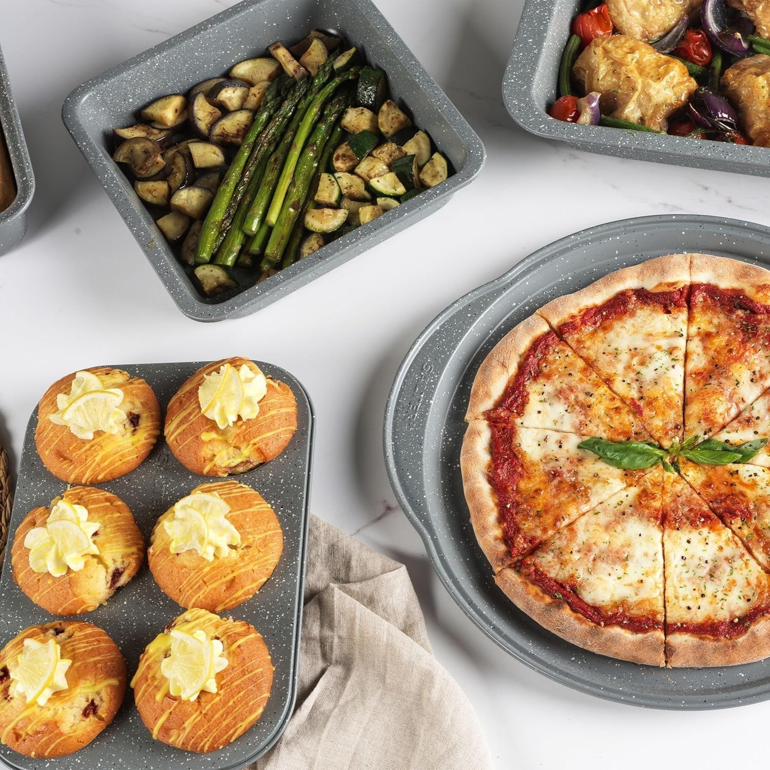 Salzbehälter, Backbleche, verschiedene Formen und Größen, grau Formen und Backbleche Naty Shop