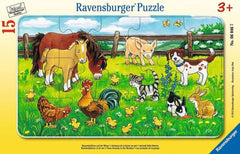 Ravensburger Puzzle für Kinder – 06046 Bauernhoftiere auf der Wiese – 15-teiliges gerahmtes Puzzle für Kinder ab 3 Jahren. Puzzle Naty Shop Standardtitel