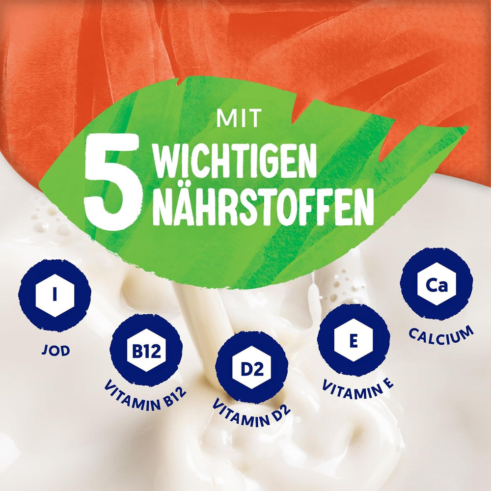 Alpro Haferdrink ohne Zucker – Milchalternative auf Haferbasis – Vegan und laktosefrei – Reich an Ballaststoffen, Kalzium und Vitaminen – 8 x 1 L