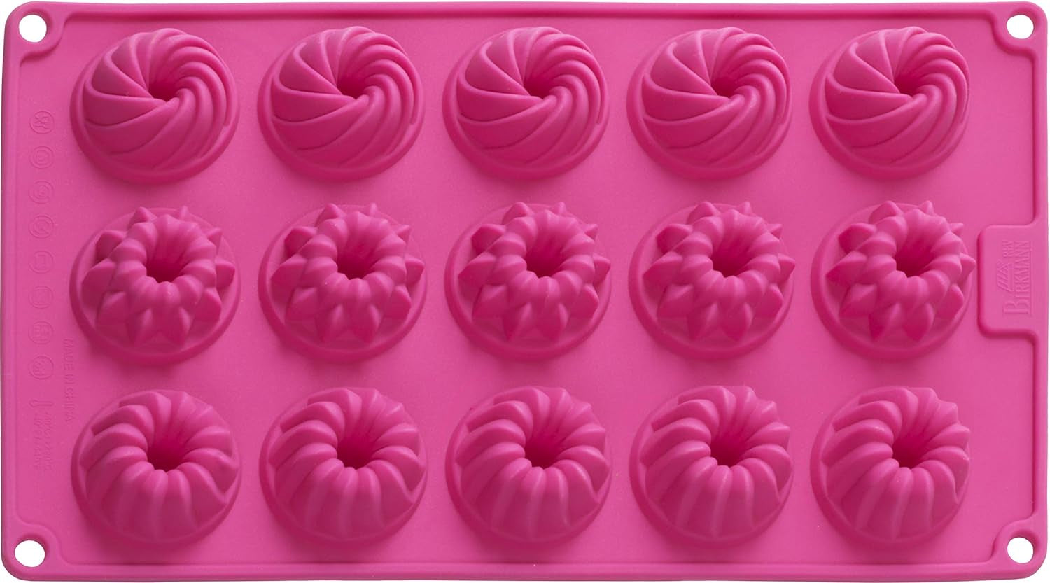 Birkmann, Easy Baking, Donutblech, Backform Für 6 Donuts, Mit Hochwertiger Antihaftbeschichtung, Ø 9 Cm, Mit Rezept, 881631 Formen und Bleche zum Backen Naty Shop 15Er Gugelhupfform