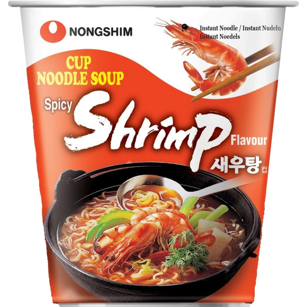 Instant-Nudeln Nong Shim Kimchi Ramyun, große Schüssel – koreanische Ramen-Suppe – schnelle Zubereitung – 1 Packung 112 g