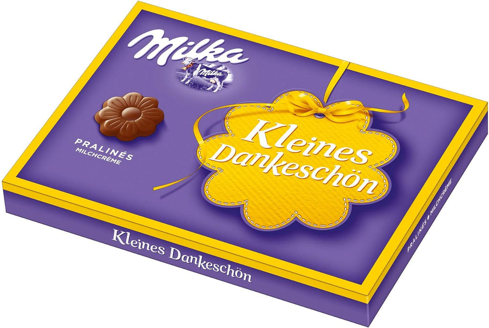 Praline Milka Kleines Dankeschön – Alpenmilchschokolade mit feiner Milchcremefüllung – 12 x 44g
