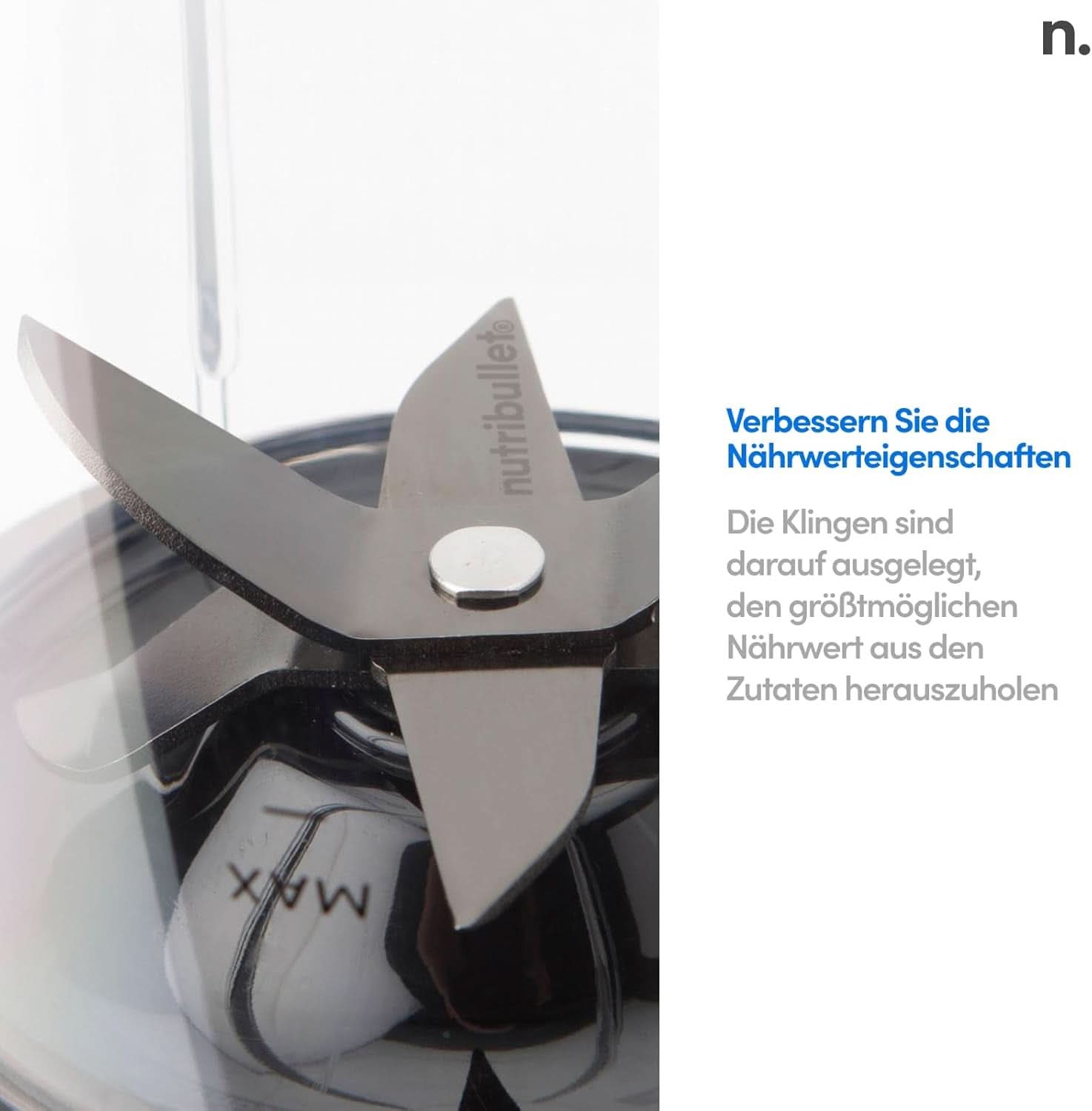 Nutribullet Personal Blender, Der leistungsstärkste Mixer Für Eine Portion, 1000 Watt Und Leiser Motor, 900 Ml Becher Aus Tritan Renew, Leuchtende Touch-Bedienknöpfe, Dunkel Grau Bucatarie Naty Shop