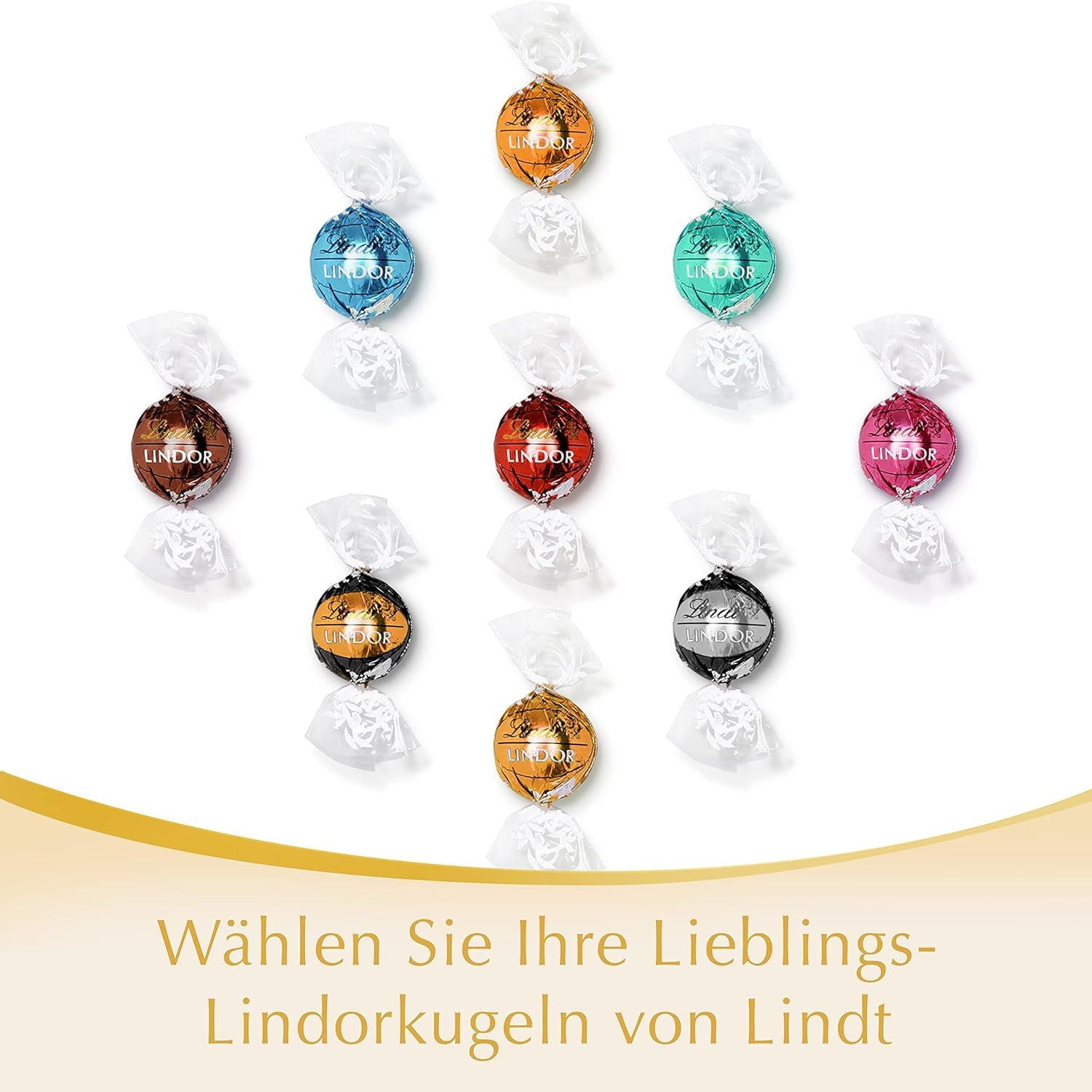 Lindt weiße Schokoladenkugeln LINDOR | 137g Beutel | Ca. 10 weiße Schokokugeln mit zartschmelzender Füllung | Geschenk aus Schokolade | Schokoladengeschenk