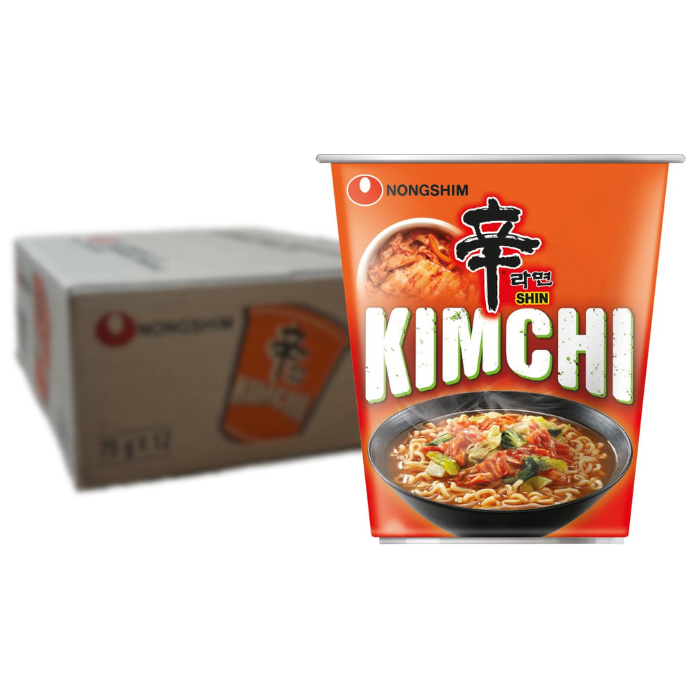 Instant-Nudeln Nong Shim Kimchi Ramyun, große Schüssel – koreanische Ramen-Suppe – schnelle Zubereitung – 1 Packung 112 g