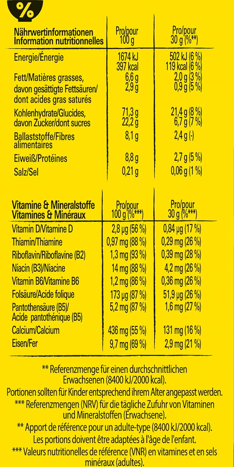 NESTLÉ Duo-Müsli, braunes und weißes Schokoladen-Müsli und Vollkorn-Müsli (1 x 325 g)