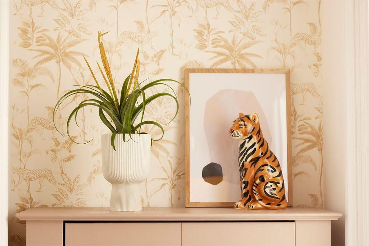 Ghiveci elho Vibes Fold Coupe 14 - Ghiveci de flori de interior - Plastic 100% reciclat - Ø 13,9 x H 21,0 cm - Alb/Alb mătăsos